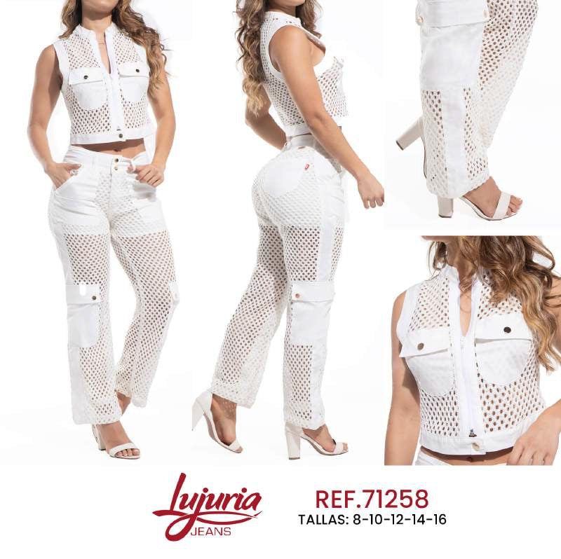 Colombian 2 pieces Jeans Levantacola Set